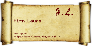 Hirn Laura névjegykártya